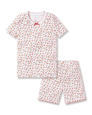 Kid's Pima Snug Fit Short Set in Cherry Orchard