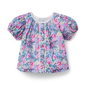 Floral Puff Sleeve Top
