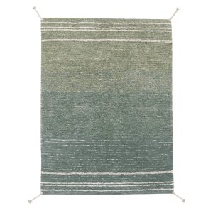 Reversible Washable Rug Twin Vintage Blue
