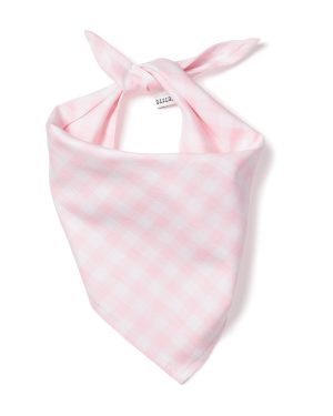 Pink Gingham Dog Bandana
