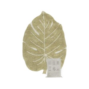 Washable Rug Mini Monstera Olive