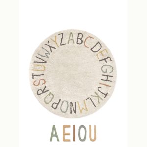 Washable Play Rug ABC color and letters