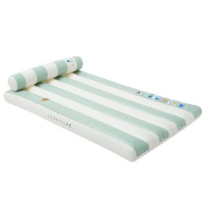 Luxe Lilo Pool Float: Green Stripe