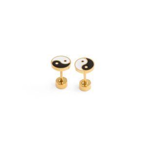 Yin Yang Stud Earrings
