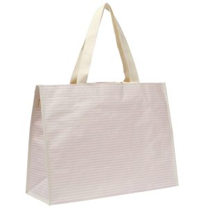 Carryall Beach Bag: Lazy Days Pink Stripe