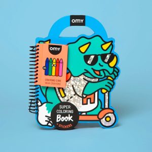 Dino Super Coloring and Sticker Book