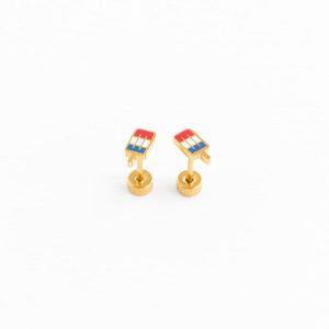 Patriotic Pop Stud Earrings