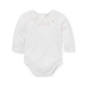 Baby Pointelle Ruffle Collar Bodysuit