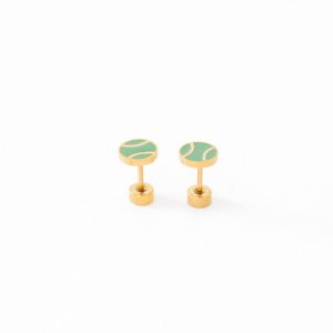 Tennis Ball Stud Earrings