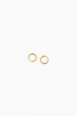 Thin Gold Hoop 8mm Earrings