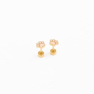 Paw Print Stud Earrings