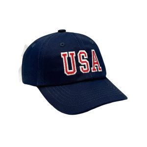 Navy USA Bow Baseball Hat