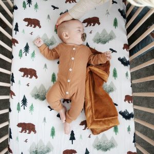 Cotton Muslin Crib Sheet Yosemite