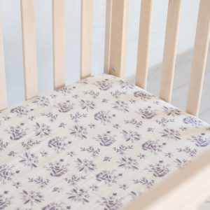 Cotton Muslin Crib Sheet Forget-Me-Not
