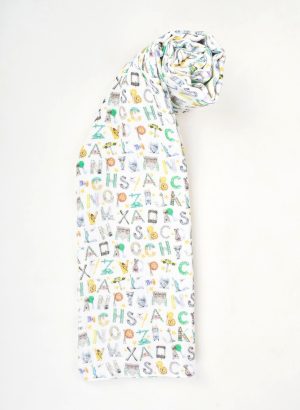 NYC Alphabet Soup Shawl Blanket