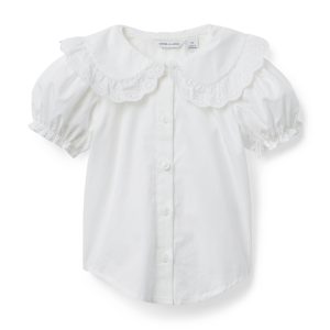 Lace Trim Collar Top