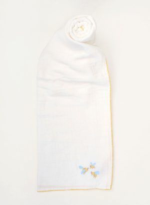 Bumblebee Embroidered Shawl Blanket