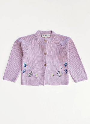 Embroidered Butterfly Knit Cardigan