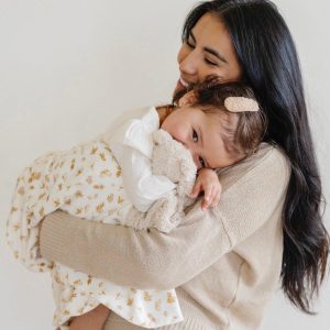 Minky Stretch Receiving Blanket in Floral