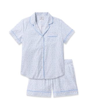 Women's Short Sleeve Short Set in Bluehearts