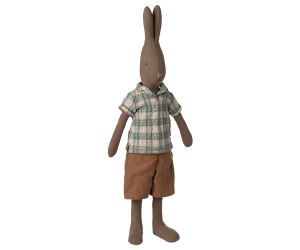 Brown Rabbit in Shirt & Shorts, Size 3