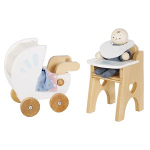 Dolls House Nursery & Baby Set - 5 Piece
