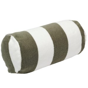 Inflatable Beach Pillow: Vacay Olive Stripe