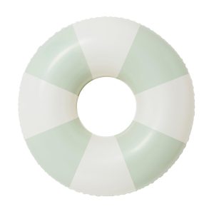 Tube Pool Ring: Vacay Soft Olive Stripe