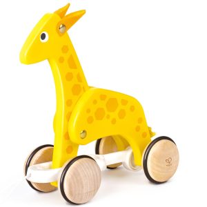 Giraffe Pull Along Toy: Yellow