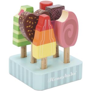 Wooden Ice Lollies Popsicles - 7 Piece