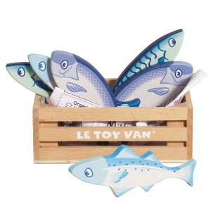 Market Fish Wooden Play Food Crate - 7 Piece