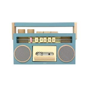 Retro Tape Recorder Boombox - Blue