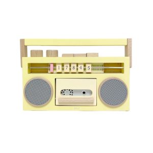 Retro Tape Recorder Boombox - Yellow