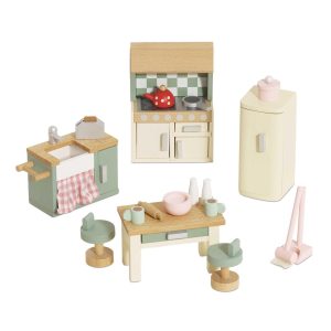 Wooden Dolls house Kitchen Furniture - 20 Piece