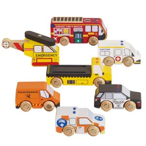 Emergency Helicopter & Rescue Cars - 7 Piece