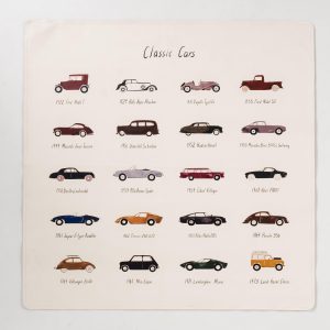 Mini High Chair Mat - Classic Cars