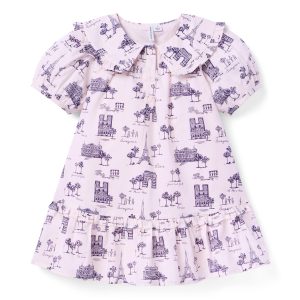 Paris Ruffle Collar Dress