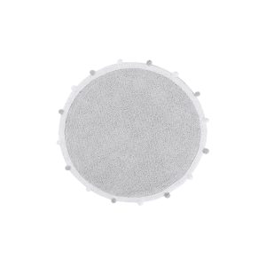 Washable Rug Bubbly Light Grey - White