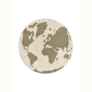 RugCycled washable rug World Map