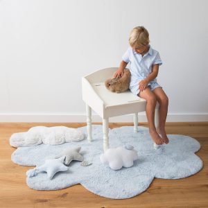 Washable Rug Puffy Dream Blue