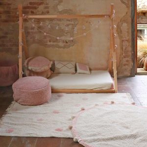 Washable Rug Hippy Dots Vintage Nude