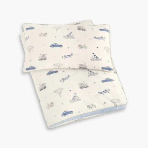 Transit Treasures Toddler Duvet Set - Blue