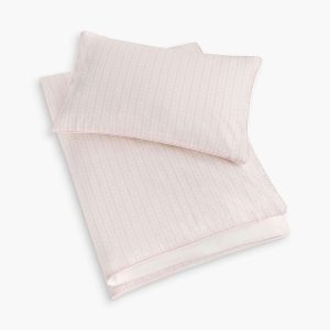 Petal Scallops Toddler Duvet Set- Pink