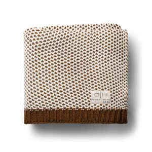 Honeycomb Brown Baby Blanket