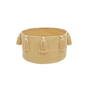 Basket New Tassels Honey