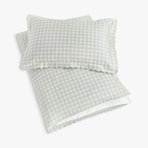 Picnic Gingham Toddler Duvet Set- Green