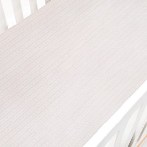 Petal Scallops Crib Sheet- Pink
