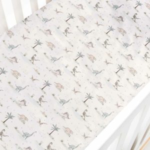 Dino Dreams Crib Sheet - Sage