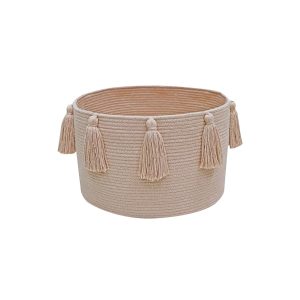 Basket New Tassels Rose