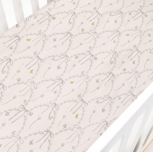 Bows & Butterfly Kisses Crib Sheet - Pink